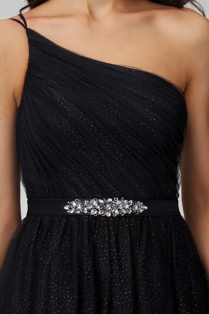 Robe De Bal Tulle Courte Noir - gallery 2