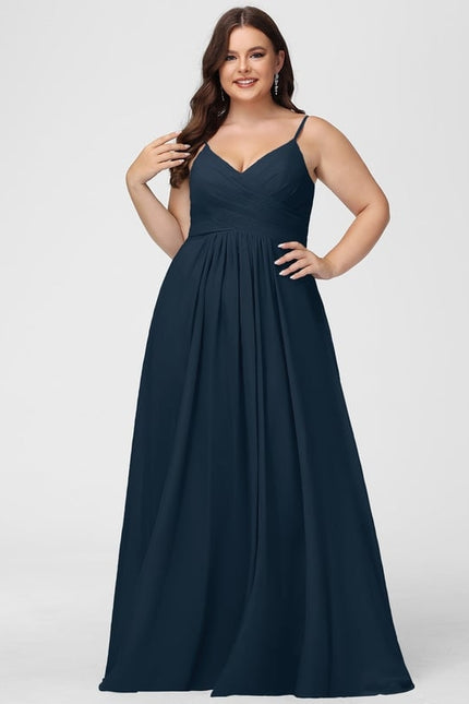 Robe De Bal Longue Fluide Bleu - gallery 9