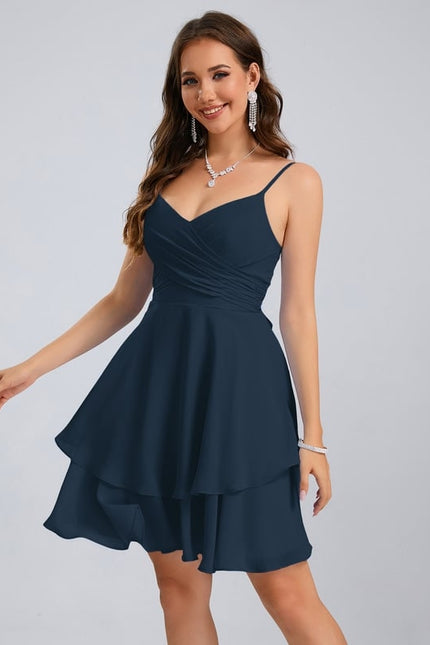 Robe De Bal Col V Marine - gallery 8
