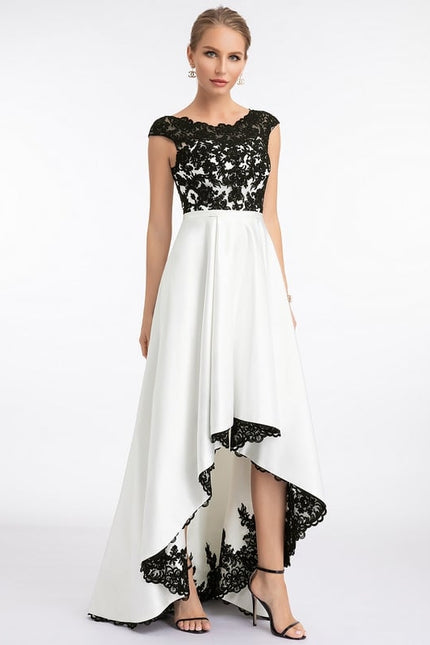 Robe De Bal Asymétrique Dentelle - gallery 5