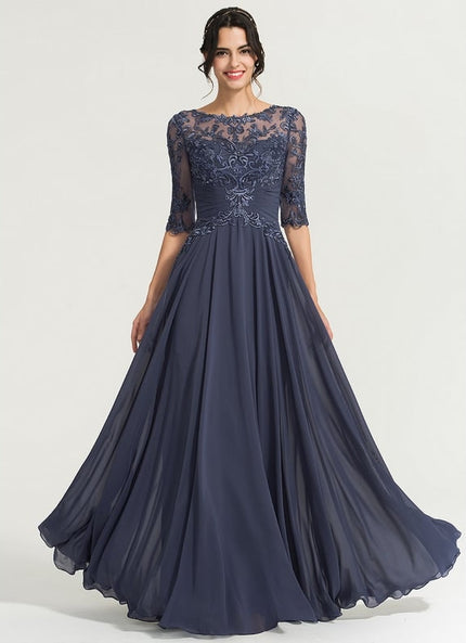 Robe De Bal Longue Marine Chic