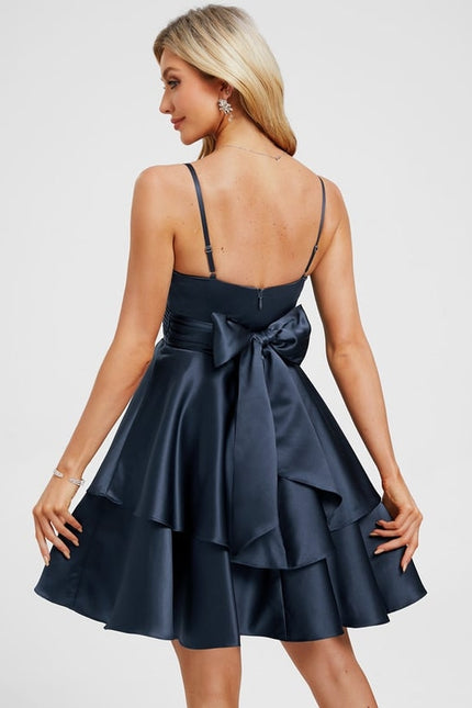 Robe De Bal Satin À Volants - gallery 5