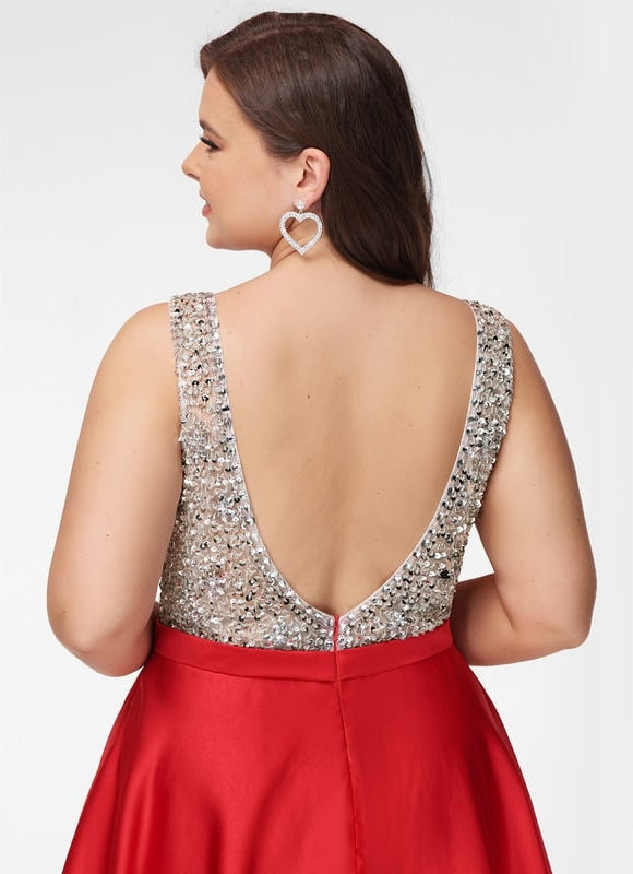 Robe De Bal Éclatante Rouge - gallery 5