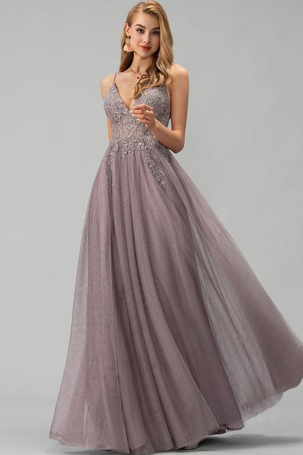 Robe De Bal Vaporeuse Mauve