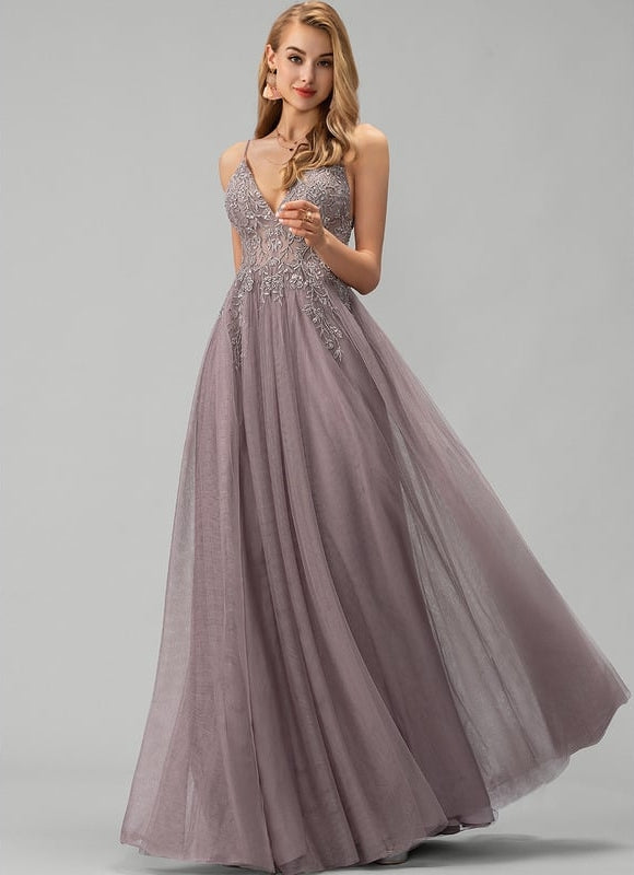 Robe De Bal Vaporeuse Mauve