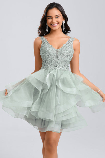 Robe De Bal Verte Volumineuse - gallery 2
