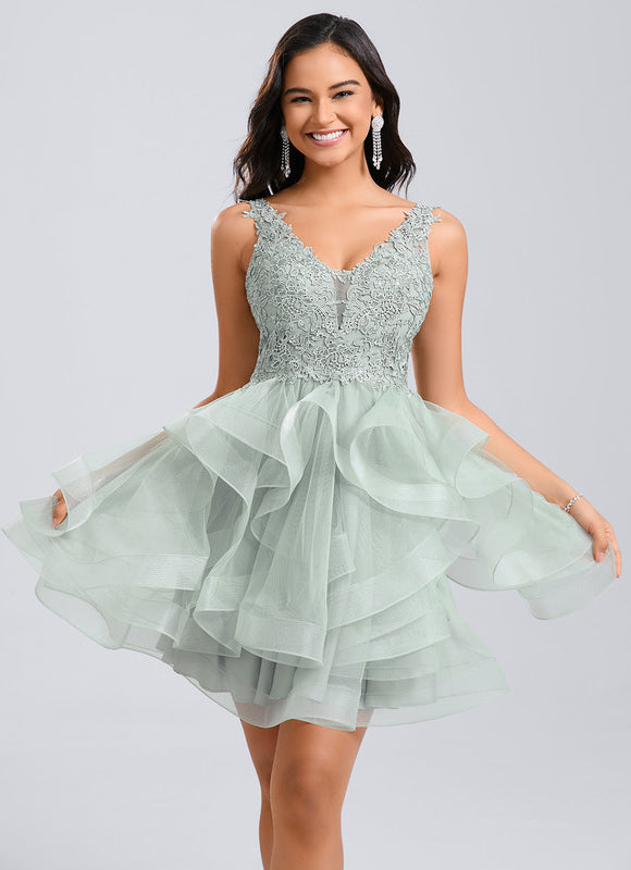 Robe De Bal Verte Volumineuse - gallery 2