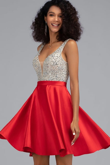 Robe De Bal Éclatante Rouge