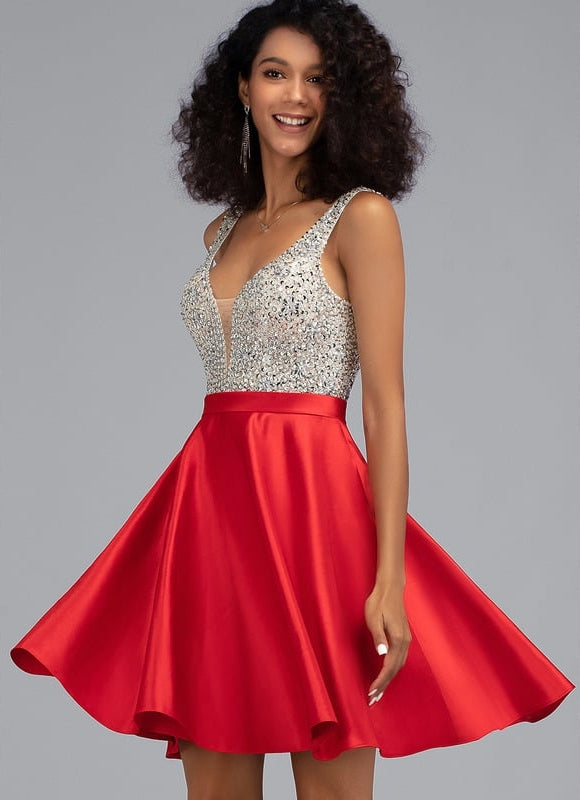 Robe De Bal Éclatante Rouge