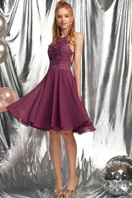 Robe De Bal Cocktail Bordeaux