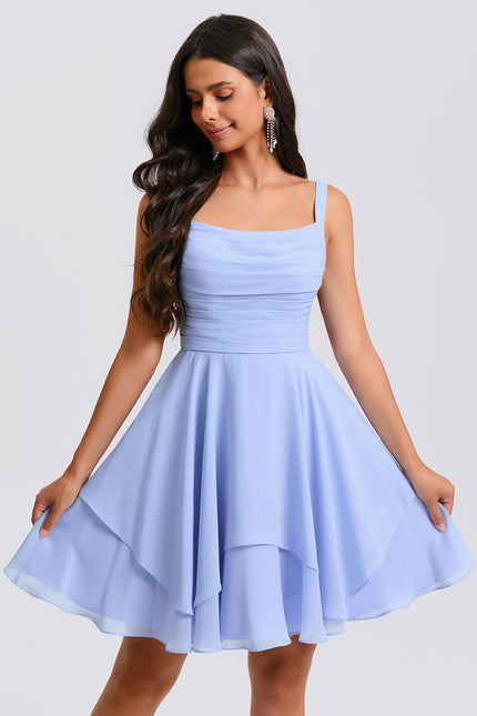 Robe De Bal Courte Bleue Aérienne
