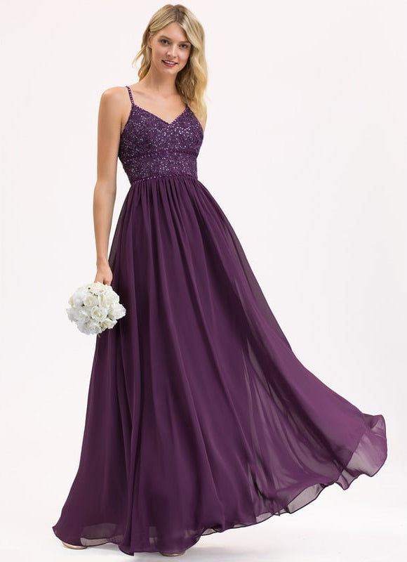 Robe De Bal Violette Brodée - gallery 2