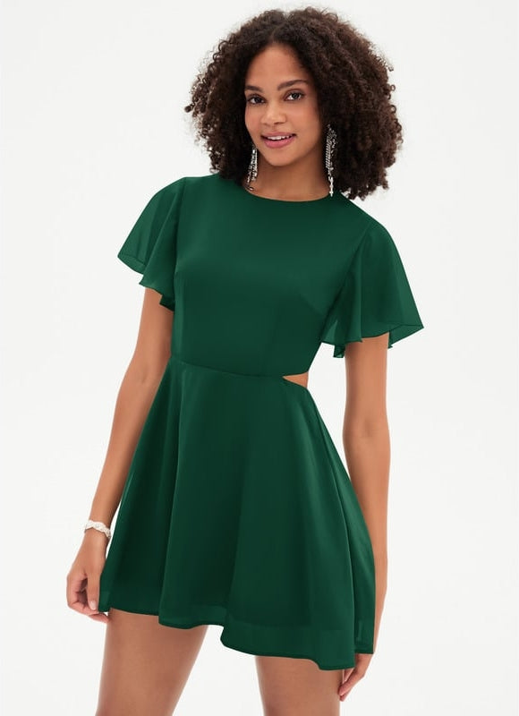 Robe De Bal Verte Fluide - gallery 6
