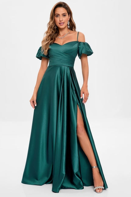 Robe De Bal Satinée Azur - gallery 4