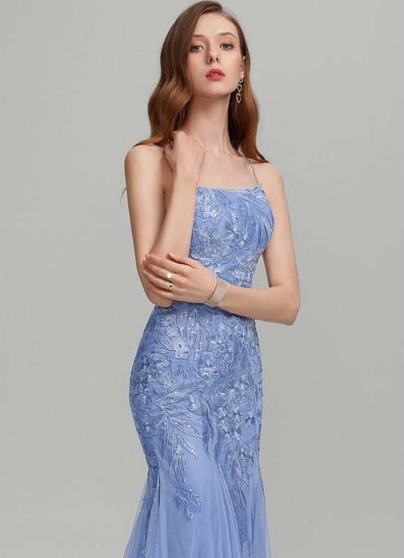 Robe De Bal Sirène Bleue - gallery 2