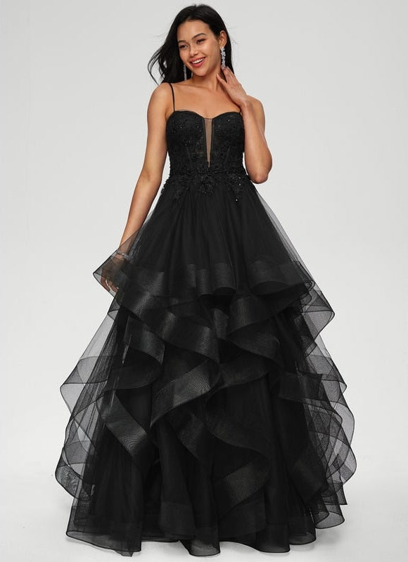Robe De Bal Bal Noire Élégante