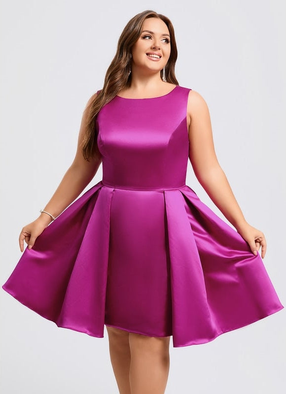 Robe De Bal De Bal En Satin Rose - gallery 6