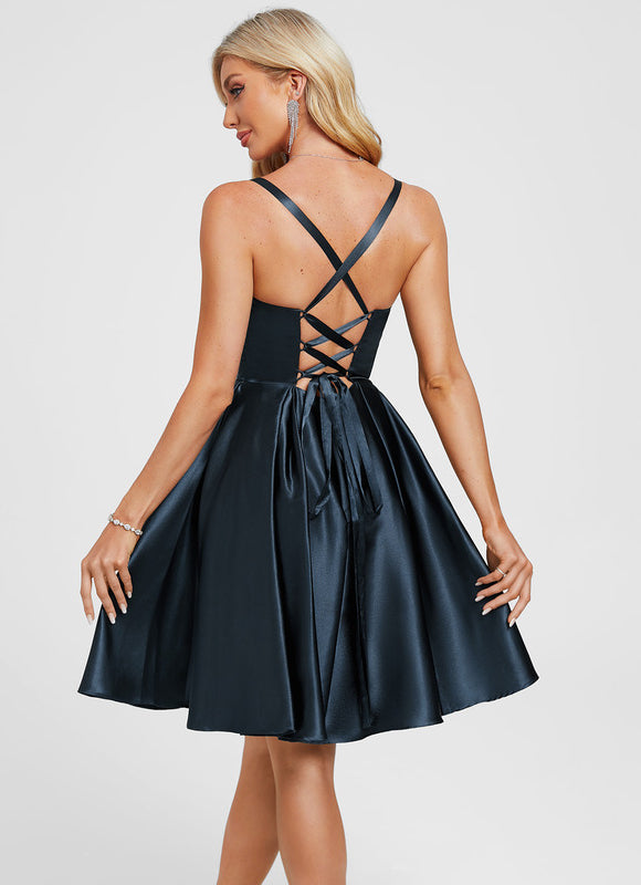 Robe De Bal Satin Plissée - gallery 3