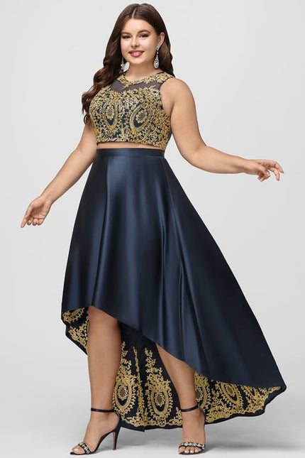 Robe De Bal Asymétrique Dorée - gallery 6