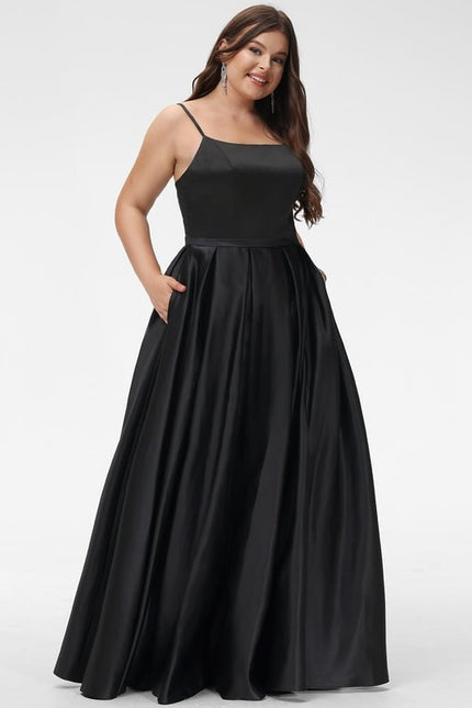 Robe De Bal Satin Noir - gallery 8