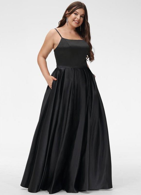 Robe De Bal Satin Noir - gallery 8