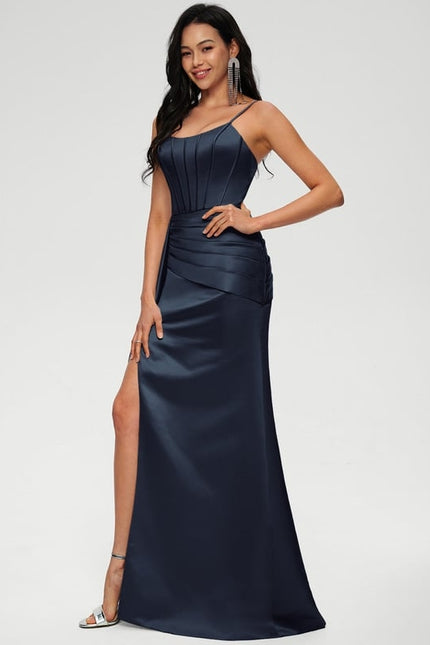 Robe De Bal Satin Fluide Chic - gallery 3