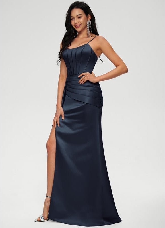 Robe De Bal Satin Fluide Chic - gallery 3