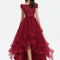Robe De Bal Tulle Bordeaux