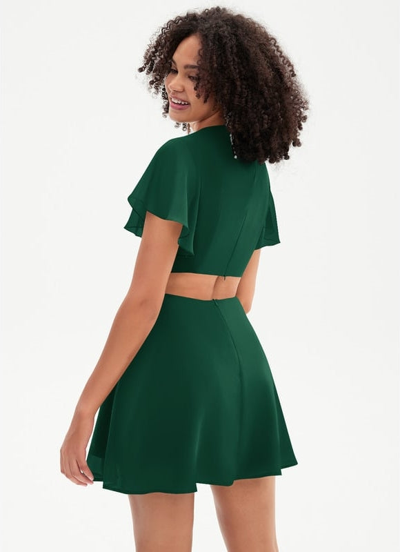 Robe De Bal Verte Fluide - gallery 4