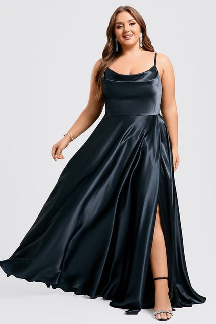 Robe De Bal Satin Rose Poudré - gallery 6