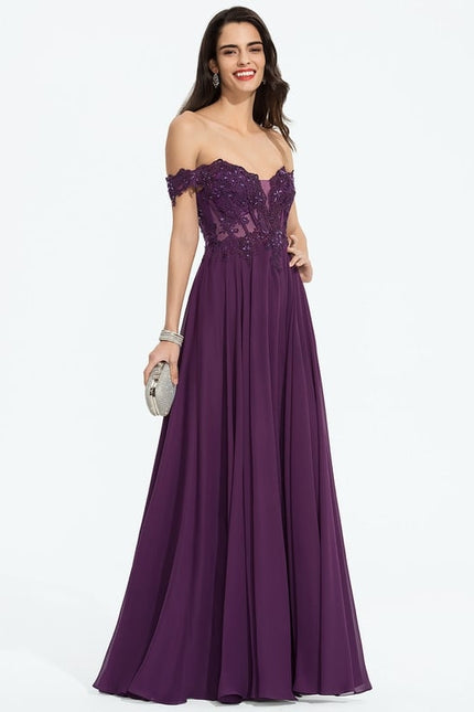 Robe De Bal Violette Élégante - gallery 2