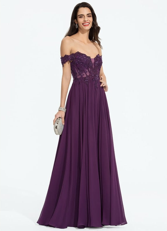 Robe De Bal Violette Élégante - gallery 2
