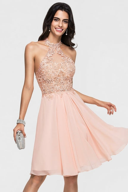 Robe De Bal Aérienne Pêche - gallery 3
