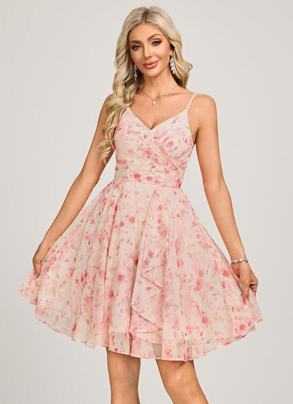 Robe De Bal Fleurie Poudrée
