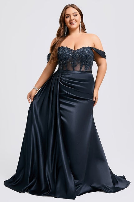 Robe De Bal Sirène Satinée - gallery 8