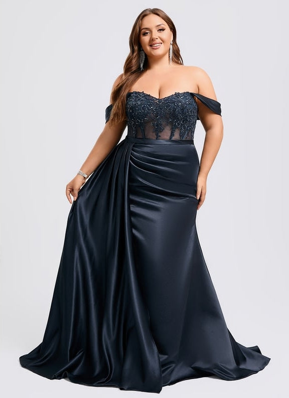 Robe De Bal Sirène Satinée - gallery 8