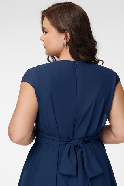 Robe De Bal Mousseline Bordeaux - gallery 8