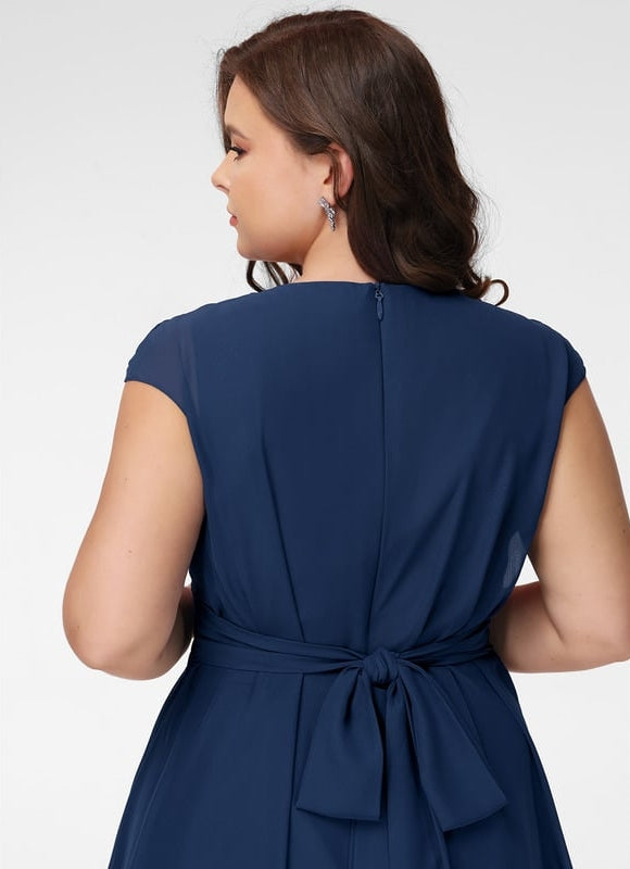 Robe De Bal Mousseline Bordeaux - gallery 8