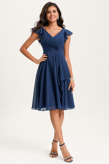 Robe De Bal Mousseline Bordeaux - gallery 1