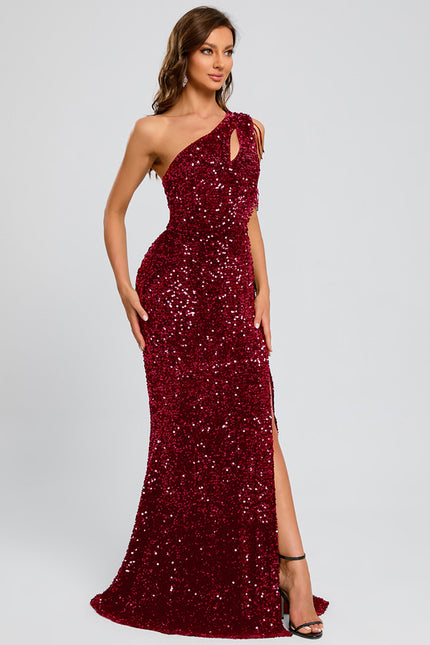 Robe De Bal Scintillante Asymétrique - gallery 6