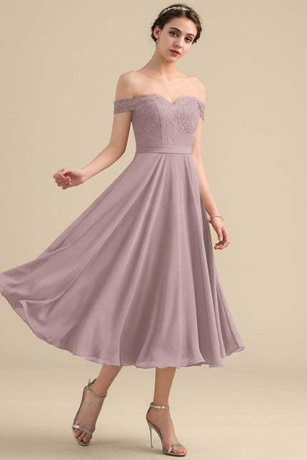 Robe De Bal Lavande Flottante - gallery 2
