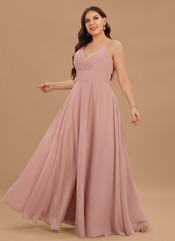 Robe De Bal Longue Fluide Bleu - gallery 7