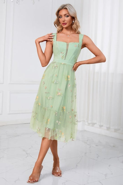Robe De Bal Émeraude Florale - gallery 1