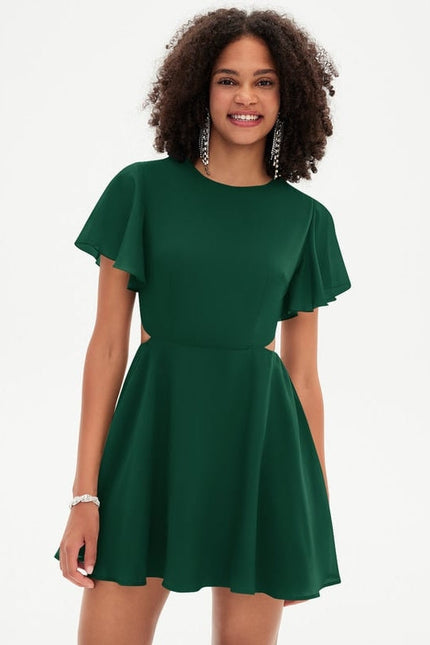 Robe De Bal Verte Fluide - gallery 3