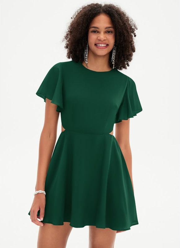 Robe De Bal Verte Fluide - gallery 3