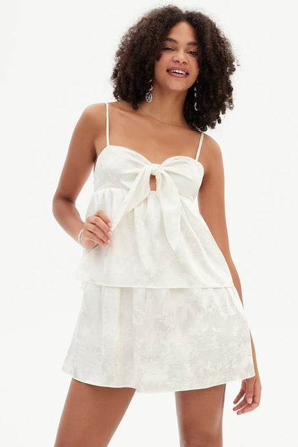 Robe De Bal À Volants Crème - gallery 2