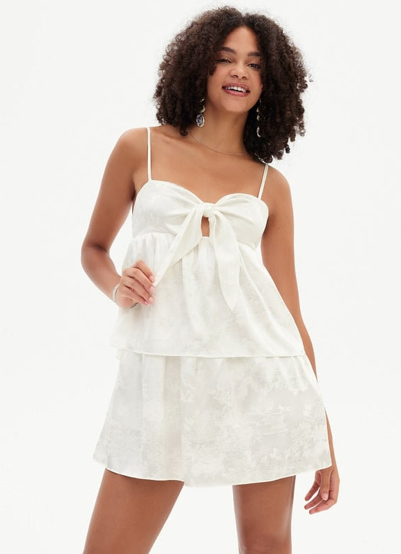 Robe De Bal À Volants Crème - gallery 2