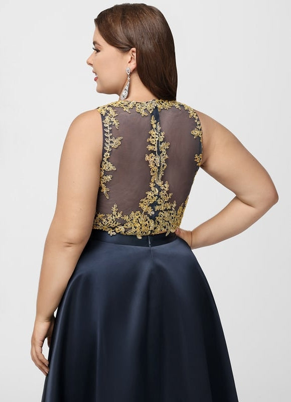 Robe De Bal Asymétrique Dorée - gallery 9