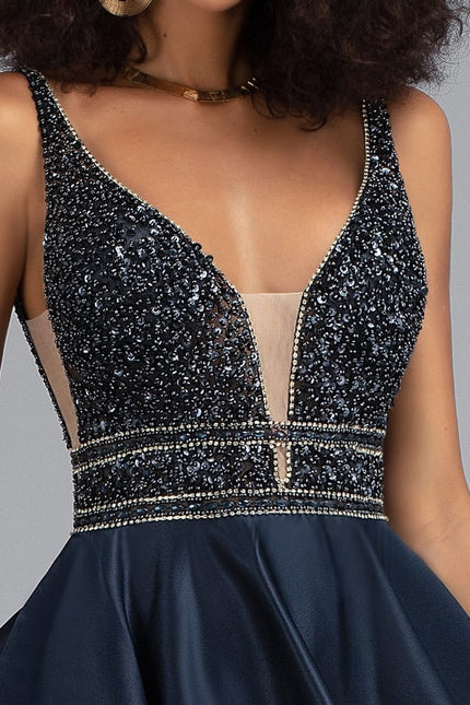 Robe De Bal Satinée Étoilée - gallery 4