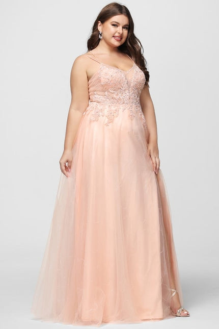 Robe De Bal Rose Élégante - gallery 6